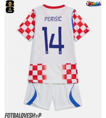 Chorvatsko Ivan Perisic #14 Dětské Domácí Dres MS 2026 Krátký Rukáv (+ trenýrky)